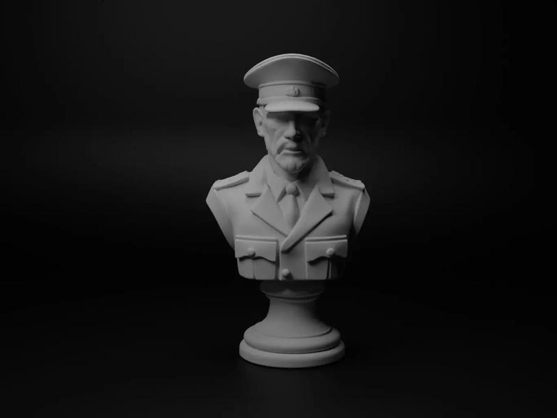 Submarine Officer Bust Chess