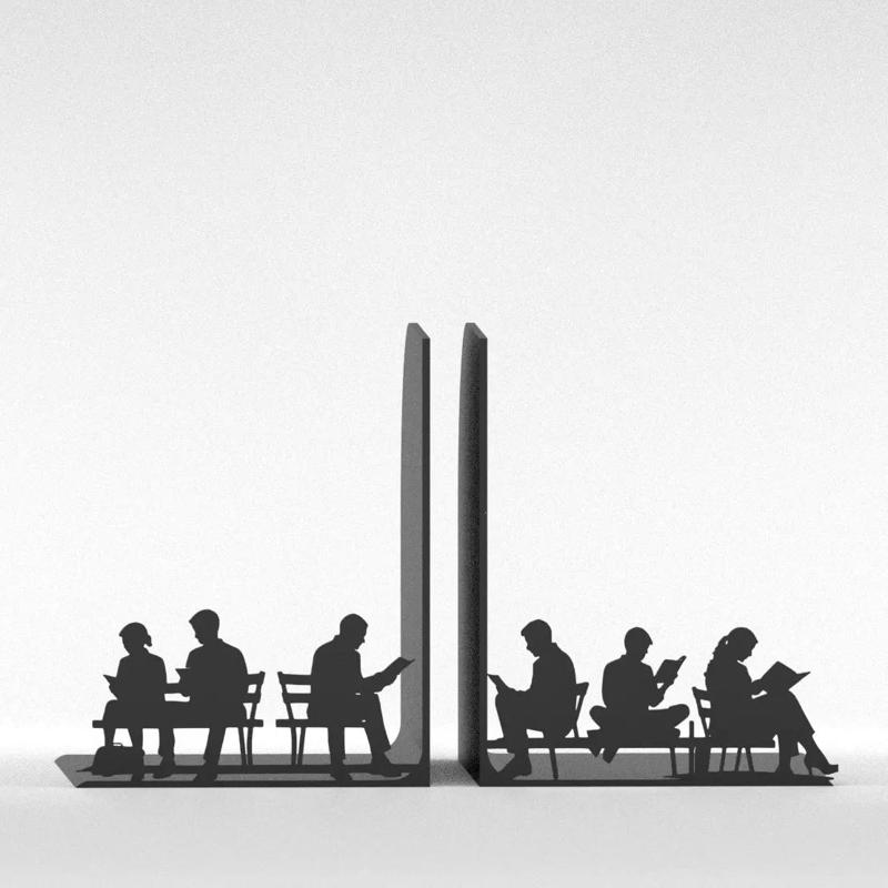 Park Bench Readers Bookends