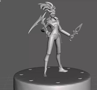 KDA All out Akali 3D Model