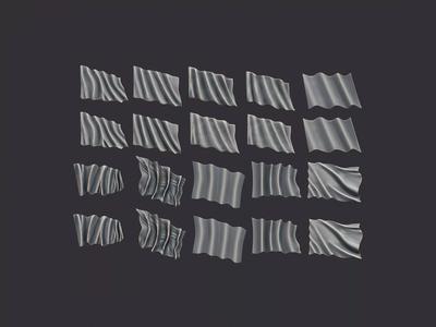 Wavy Flags Set