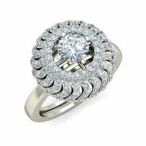 Solitaire Ring 3dm stl render 4view and detail images