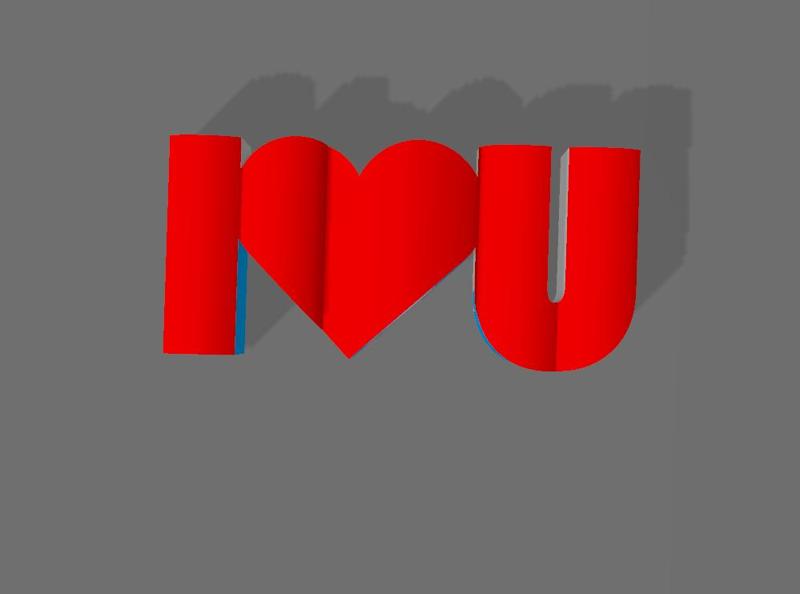 I LOVE YOU MOM  I L U <3 GIFT text flip