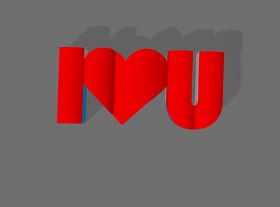 I LOVE YOU MOM  I L U <3 GIFT text flip