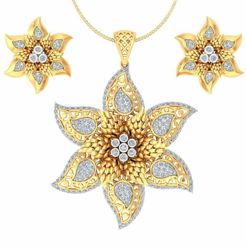 pendant and earrings set 3dm and stl