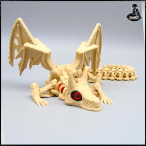 Skeleton Dragon V2 - Articulated - Print in place - No Supports - Fantasy