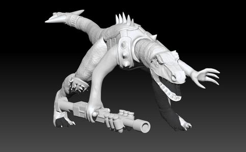 [PRE-SUPPORTED] Velociraptors With Guns 4x Poses, 28mm Scale, AA Game Items