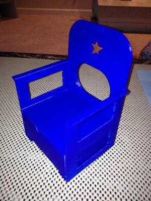 American Girl Doll Chair with foot rest / storage bin