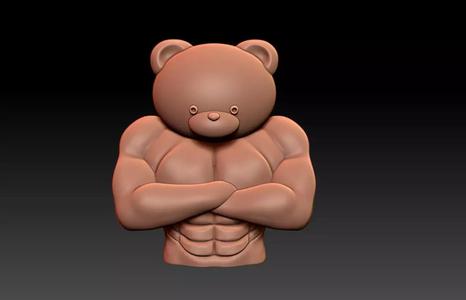 Tedy Bear Bodybuilder Statue M49