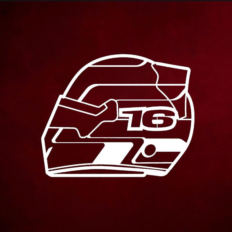 Charles Leclerc 2025 helmet outline