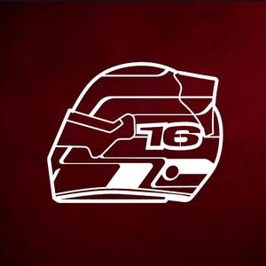 Charles Leclerc 2025 helmet outline