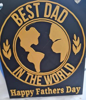 Best Dad in the World Father’s Day Plaque