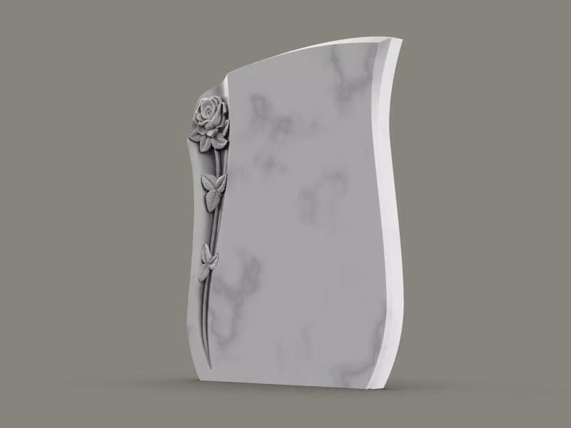 Tombstone with roses