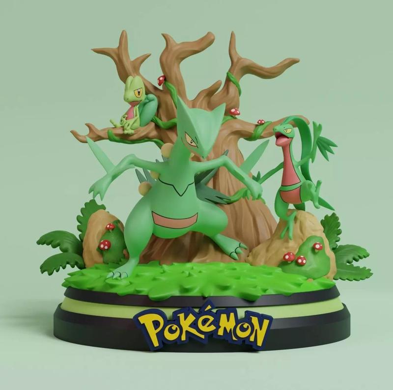 Pokemon - Sceptile Line Diorama