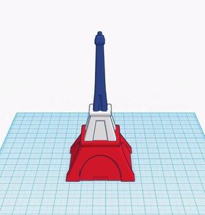 Eiffel Tower Red White and Blue