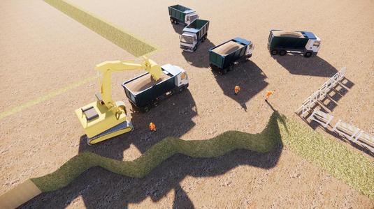 land leveling construction site