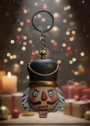 Nutcracker Head Keychain - Crackshot Winter Soldier - Fortnite - Ready to Print