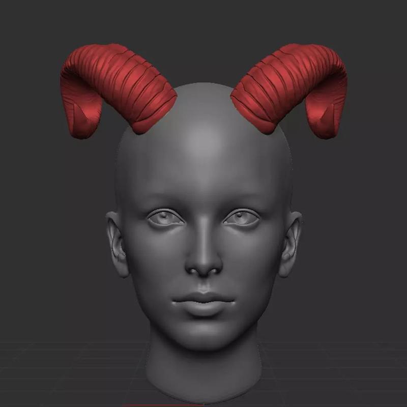 Ram Style Demon Horns