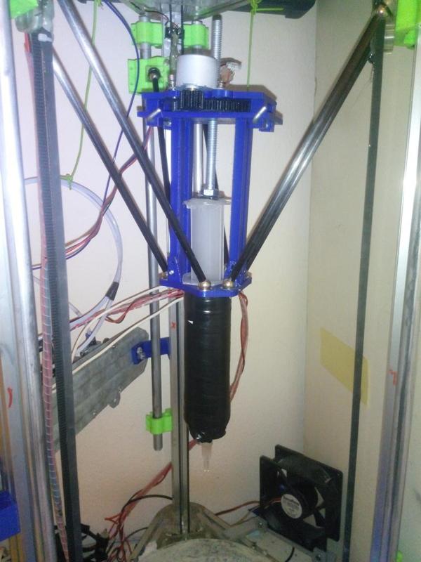 Kossel chocolate (paste) extruder conversion