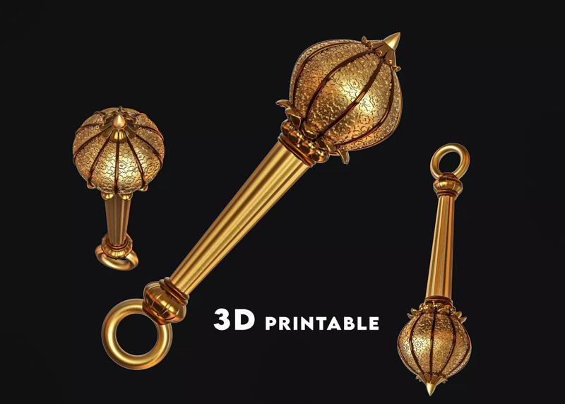 GADA Pendant Keychain Hanuman