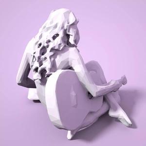 Girl Low poly Sculpture