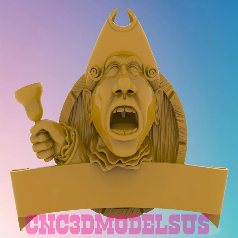 Town Crier 3D MODEL STL FILE FOR CNC ROUTER LASER