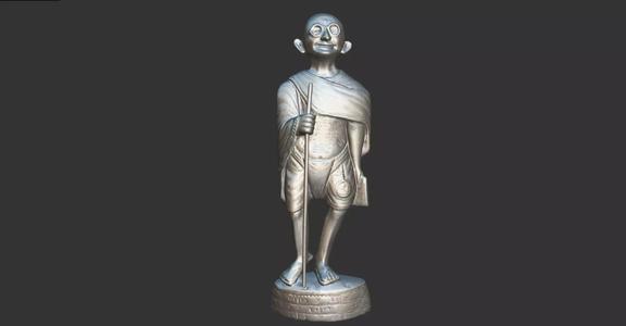 Wooden Gandhi 3DP