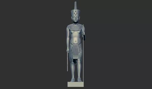 wooden statues gold of Tutankhamun figurine 3d printable model
