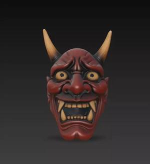 Oni mask red mascara oni roja