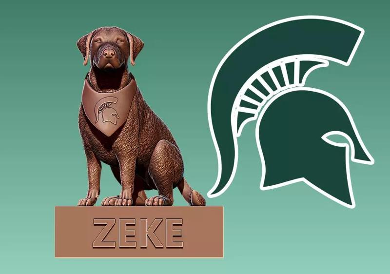 Zeke the Wonder Dog - Michigan State University Spartan football