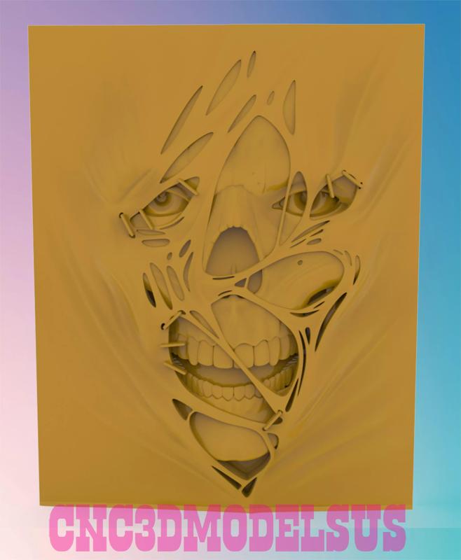 Zombie 3D MODEL STL FILE FOR CNC ROUTER LASER