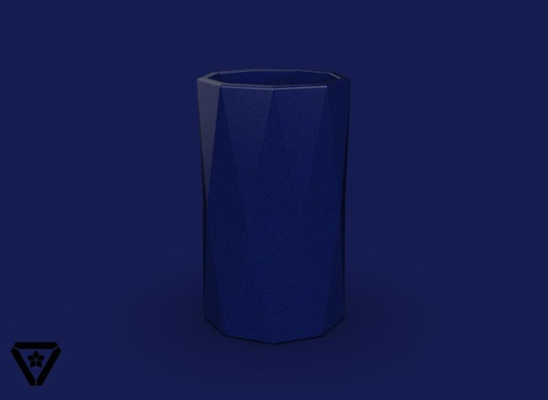 74. Facet Geometric Origami Planter Pot - V17 - Naomi (Inches)