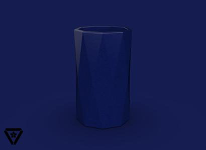 74. Facet Geometric Origami Planter Pot - V17 - Naomi (Inches)