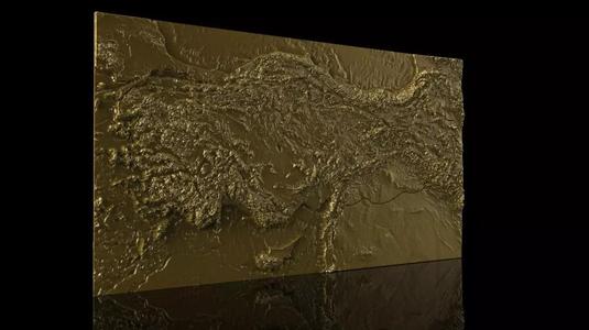 Turkey relief map stl model for cnc and 3d printer