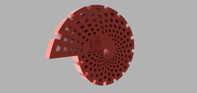 Flexible TPU quick clamp - Fibonacci design (print-in-place)