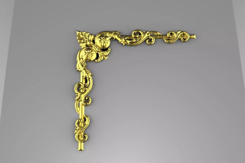 wooden corner relief