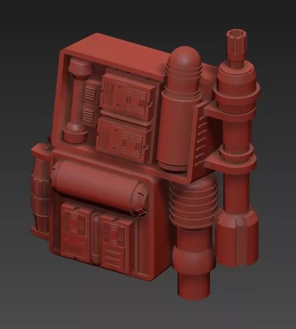 Shock Trooper Backpack 3D print STL for 6 inch figure
