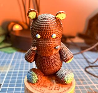 Crocheted Little Hippo - Popotinho