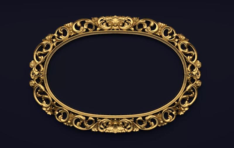 Frame mirror 3D model 07