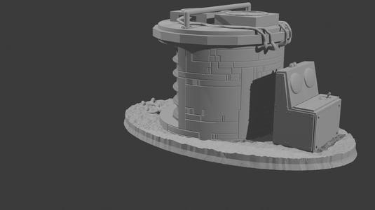 Sci-Fi Plasma Generator Terrain (110x68mm Base, 55mm Height)