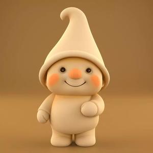 Cute Happy Gnome STL