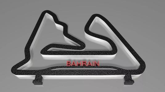 F1 Bahrain Racing Track Decor STL File Autodesk Fusion 360