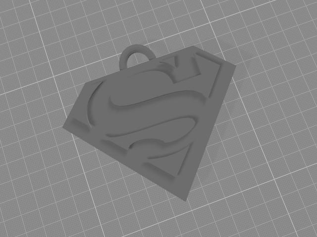 Superman keychain 3d print