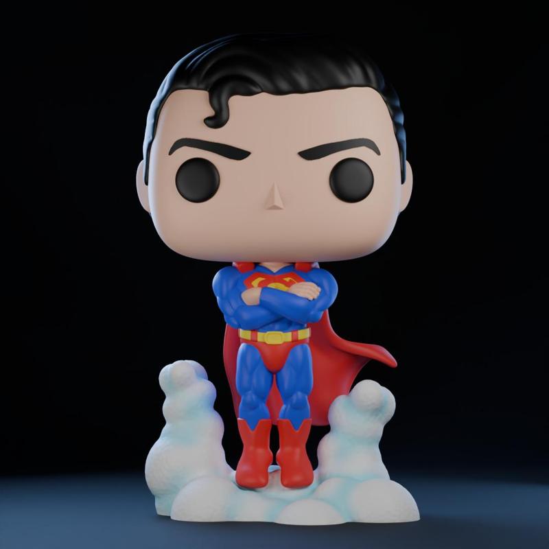 dc comics Superman POP fanart ~digital .stl files~