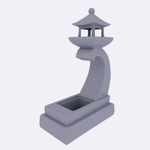 Japanese Pagoda Statue Model