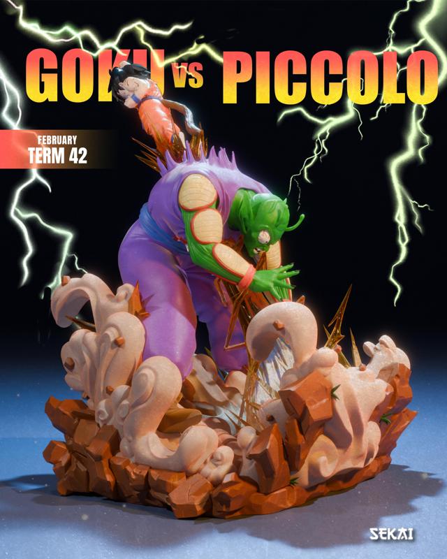 GOKU VS PICCOLO SCULPTURE - SEKAI 3D MODELS - TESTED AND READY FOR 3D PRINTING