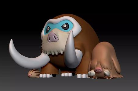 Pokemon Swinub Piloswine Mamoswine