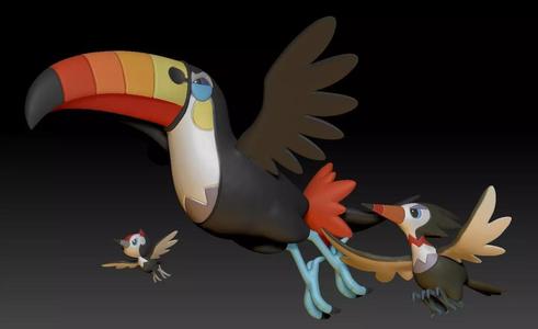 Pokemon Pikipek Trumbeak Toucannon