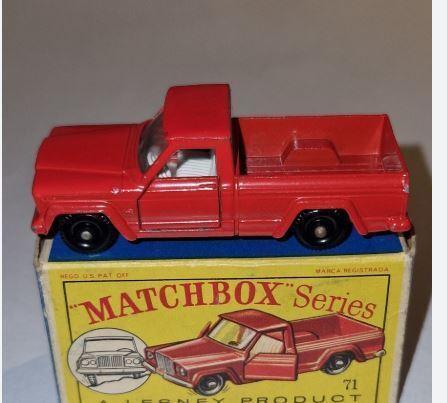 Lesney Matchbox 71B Jeep Gladiator Doors