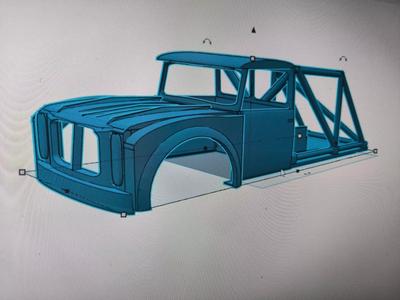 Self designed body for a Axial SCX10 313 mm