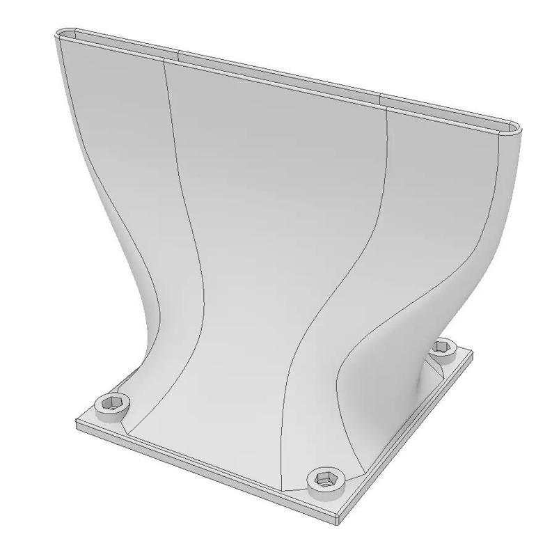 Flat nozzle for 120mm fans